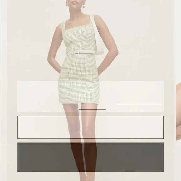 Reformation Green Gingham Sleeveless Dress size 4 - Picture 4 of 4